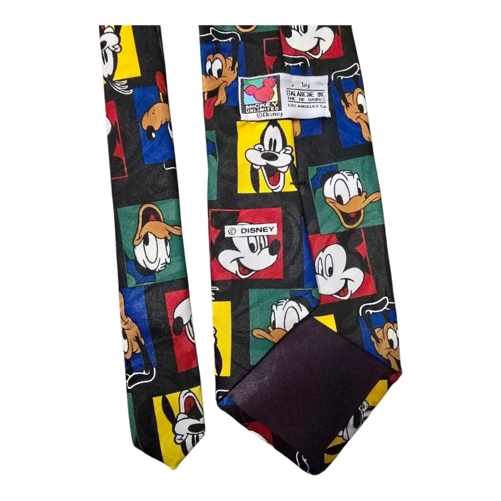 Mickey Unlimited Necktie By Balancine Inc 100% Polyester Classis Cartoon Donald